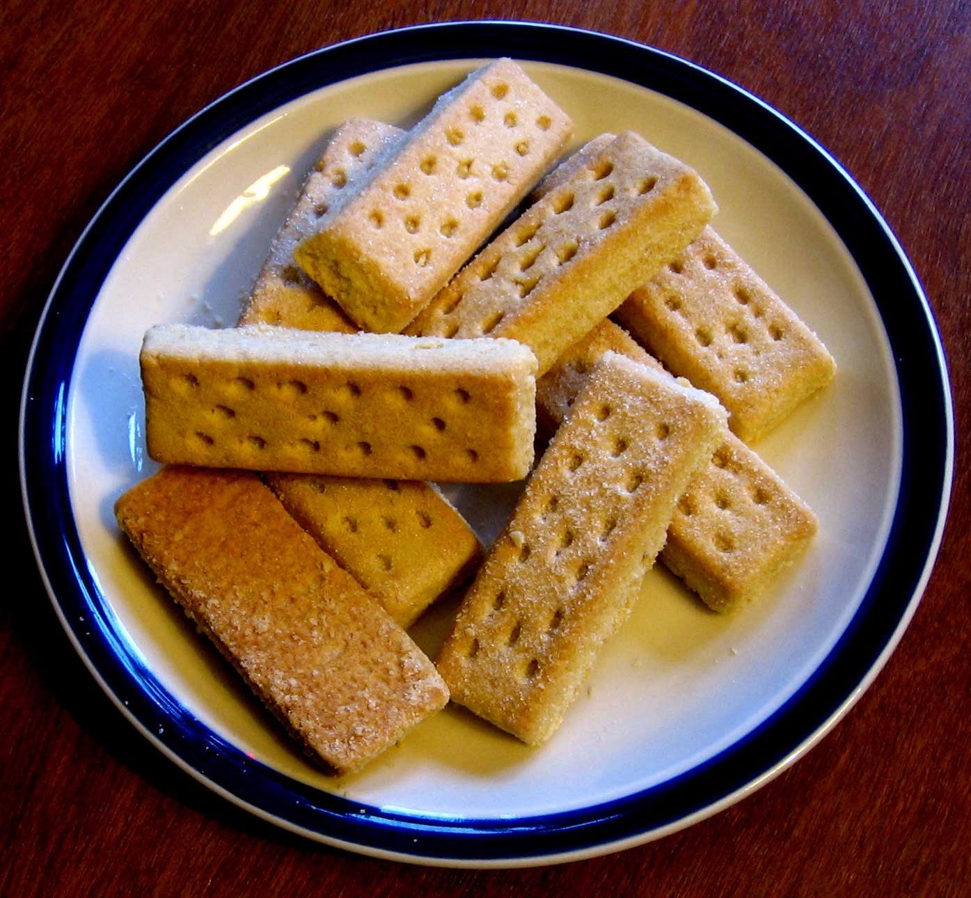 Shortbread-Finger mit Butter